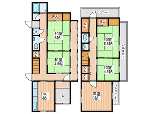 大宮西畠貸家の物件間取画像